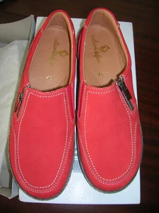 NEU: Naturläufer Slipper Halbschuhe Gr.40 G Lederschuhe rot Reißverschluß - Bild 1 von 5