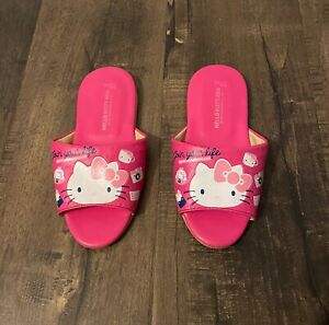 Sanrio Hello Kitty Slides Kids Flip Flops Pink  Size 1.5K US 20cm Sandals Rare