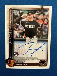 2025 Topps Series One Real One Autograph Coby Mayo ON CARD AUTO - Picture 1 of 2