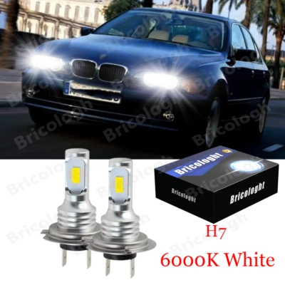 2x H7 LED Headlight Bulb Kit High Low Beam 10000LM Super Bright 6500K White - Image 1 of 4