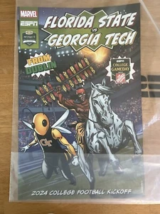 D23 2024 Exclusive ESPN Marvel SEC Football Poster Georgia Tech vs Florida State - Picture 1 of 1