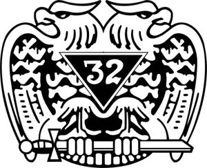 Scottish Rite #2 Masonic 1 Color Window Wall Vinyl Decal Sticker Printed - Picture 1 of 5