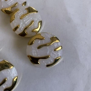 10 X Vintage Retro Gold Perle Knöpfe 28 mm Jacke Blazer Mantel Kleider Handwerk - Bild 1 von 4