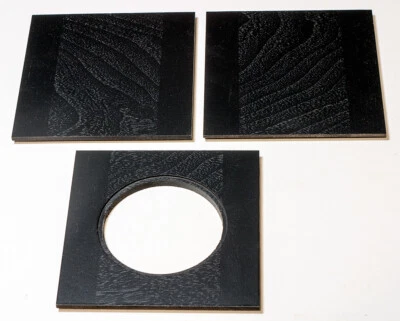 1 Lens board 108mm x 105mm for SENECA City View 5x7 Camera, of solid wood, Black - Image 1 of 2