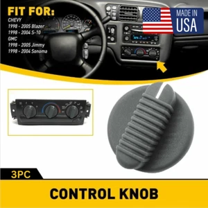 For 1998-2004 BLAZER GMC JIMMY S10 HEATER AC CLIMATE CONTROL SWITCH KNOB 3 PACK! - Foto 1 di 7