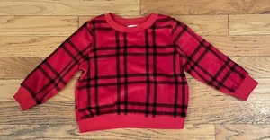 Maglione in pile rosso Cat & Jack Holiday taglia 12 mesi - Foto 1 di 3