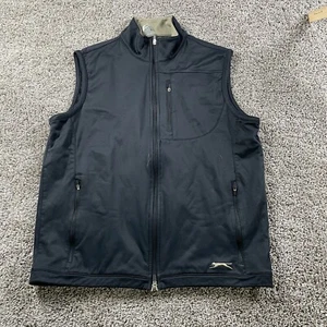 Slazenger Vest Mens Medium Black Full Zip Golf Golfer Casual Mens - Picture 1 of 8