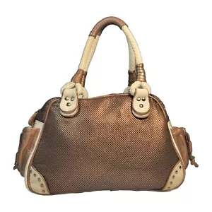 Borsa a tracolla HTF Whiting Davis da collezione maglia bronzo XL borsa hobo manici intrecciati - Foto 1 di 24