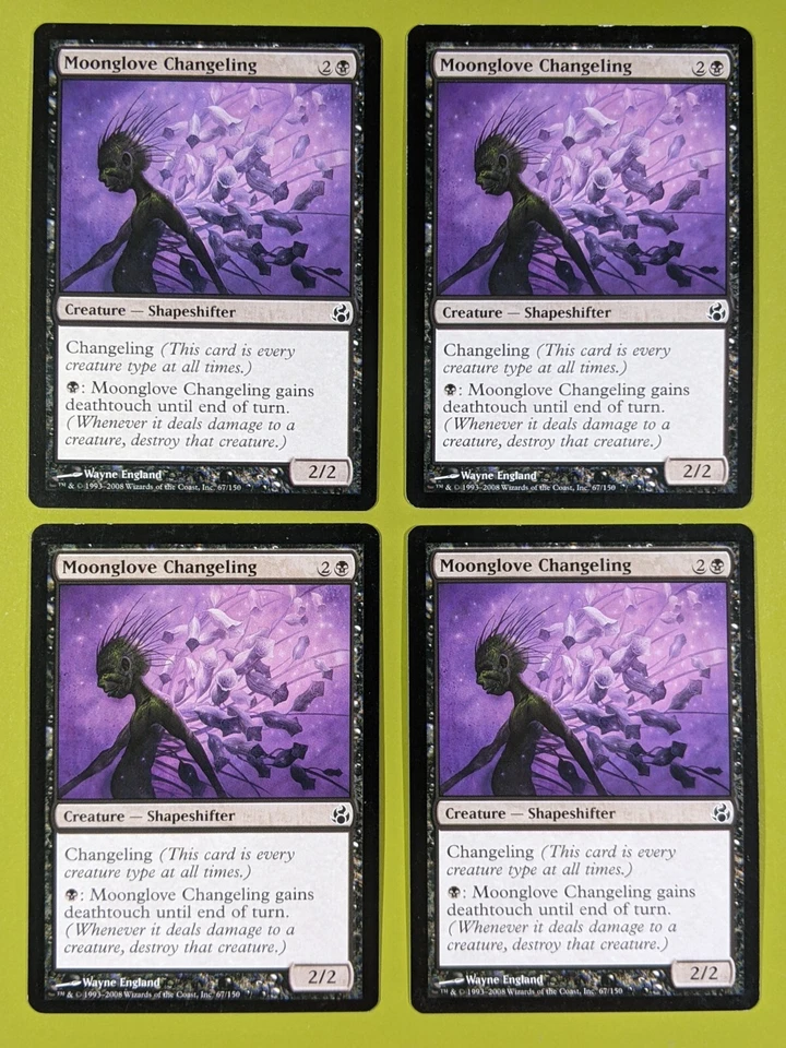 Moonglove Changeling x4 Morningtide 4x Playset Magic the Gathering MTG - Image 1 of 1