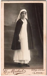 Cdv.Gute Schwester.Religion.Nonne.Nonne.Analoges Foto E.Michel in Lyon. - Bild 1 von 2