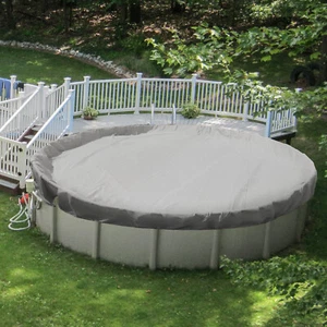 Cubierta de piscina redonda sobre el suelo cubierta de piscina - Imagen 1 de 28
