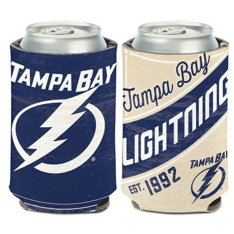 Tampa Bay Lightning Vintage Design NHL Can Cooler 12oz Collapsible Koozie Cover