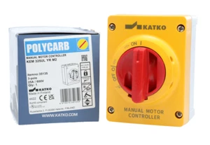 Interruptor de desconexión de motor cerrado KATKO KEM325UL AÑO 3P 25A 600V IP66 resistente al agua - Imagen 1 de 8