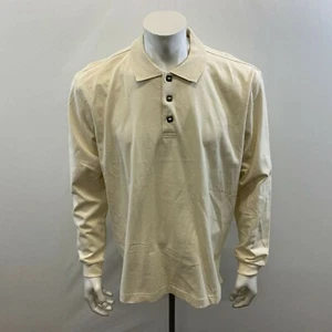 Line Uomo Men's Cream Coloured Long Sleeve Collared Shirt Size Medium Cotton - Picture 1 of 4