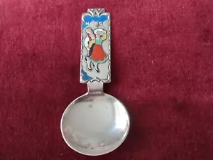 David Andersen Early Sterling Silver And Enamel Caddy Spoon. - Picture 1 of 8