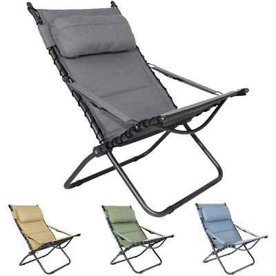 CRESPO Campingstuhl AP 262 Tex Comfort Garten Liege Stuhl Lounger Klappstuhl Alu - Bild 1 von 4