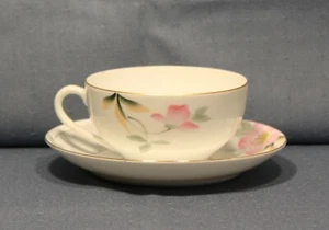 NORITAKE Azalea Pattern Hand-painted Cup and Saucer No. 19322 - Picture 1 of 2