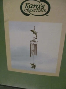 New Kara's Creations Dolphin Windchime #C85297 PEWTER NEW IN BOX - Picture 1 of 3