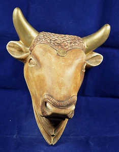 Bull sculpture mask Cretan bull artifact hand painted - Picture 1 of 1