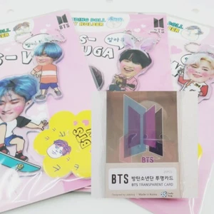 Muñeca de pie y llavero KPOP BTS | JUEGO DE 25 piezas de tarjeta fotográfica transparente de plástico - Imagen 1 de 12