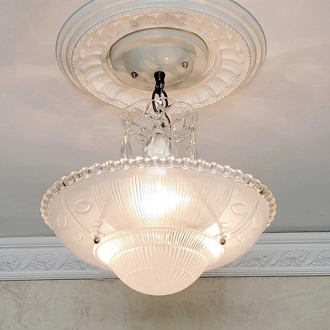 063c Antique Vintage arT Deco Glass Shade Ceiling Light Fixture chandelier Cover
