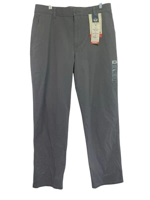 Pantalón Dockers Smart Series Para Hombre Talla 33x32 Calce Clásico Gris Frente Plano (J42) Nuevo con Etiquetas Foto 1 de 4