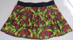Jessica Simpson Mini Skirt Wide Elastic Waist Cotton Black Liner Size L Large - Picture 1 of 6