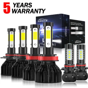 For RAM 1500 2500 3500 2016-2018 6X LED Headlight Hi-Lo Beam + Fog Lights Bulbs - Picture 1 of 15