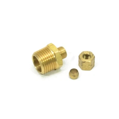 1/4 OD Compression Tube to 1/2 Male Npt Adapter Fitting Connector Water Oil Gas - Image 1 of 4