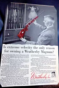 1961 Druckkunst, Werbung. Die Weatherby Magnum Pistole/Gewehr Munition Werbung - Bild 1 von 3