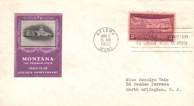 SC# 858 FDC - IOOR Cachet - Helena - L32090 - Image 1 of 2