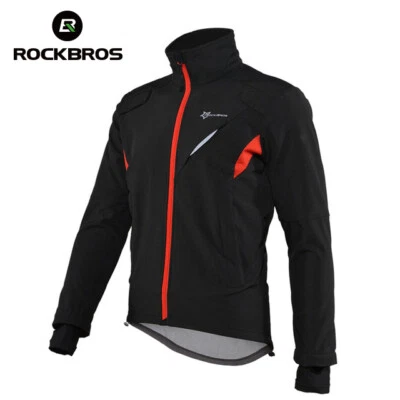 RockBros Cycling Outdoor Winter Thermal Fleece Windproof Coat Warm Jacket Jersey - Image 1 of 4