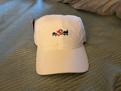 Footjoy FJ Saddleback Zapato Logo Blanco Correa Ajustable Sombrero NUEVO RARO Foto 1 de 4