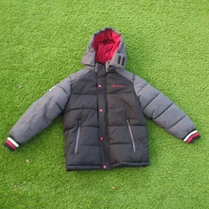 Ben Sherman Boy's Puffer Jacket Sz M 10/12 Black Removable Hoodie Inner Pocket - Picture 1 of 24