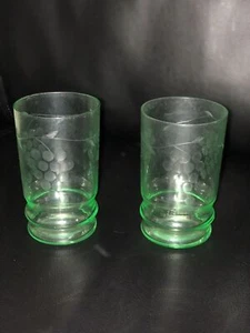 Green Grape Design Juice Glass - Set of 2 - Picture 1 of 2