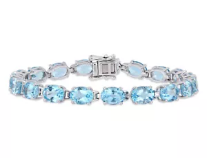 28 Carat (ctw) Sky Blue Topaz Bracelet in Sterling Silver (7.25 inches) - Picture 1 of 4