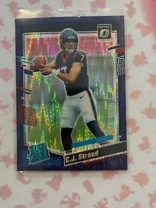 2023 Panini Donruss Optic CJ Stroud - Rated Rookie Purple Shock Texans RC #244 - Picture 1 of 2