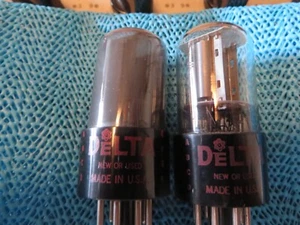 Radio tubesTwo Delta 6SL7GT round getter/ One smoked glass, Test results - Bild 1 von 1