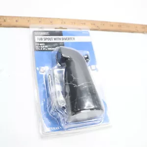 Everbilt Wannenauslauf mit Umsteller matt schwarz passend für 1/2" Slip 1009810304 - Bild 1 von 4