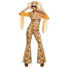 70s Disco Costume Adult Diva Halloween Fancy Dress Outfit