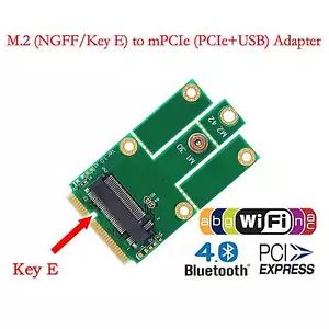 M.2 NGFF Key E to Mini PCI-E w/ USB2.0 Converter Adapter WIFI Bluetooth 4.0 - Picture 1 of 5