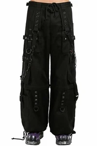 Schwarze Gothic Bondage Tripp Baggy Pant Punk Rock Dead Threads Hose/Shorts - Bild 1 von 5