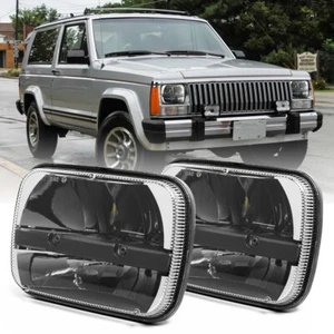 Pair For Jeep Cherokee 1984-2001 XJ for Wrangler 86+ LED Headlights H/L 5x7" 7x6 - Picture 1 of 12