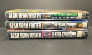 Alan Dean Foster The Damned Trilogy All 3 SIGNED 1 REVIEW COPY HCDJ 1st Ed 1st P - Picture 1 of 18