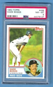 1983 Topps Wade Boggs Red Sox #498 Rookie PSA 8 #44079137 HOF 2005 - Picture 1 of 2