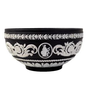Wedgwood schwarzer Jaspis kleine Schale L13 cm um 1970 - Bild 1 von 11