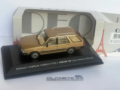 ODEON 109 RENAULT 18 BREAK TURBO D TYPE 2 1:43 - Photo 1/3