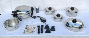 Saladmaster Waterless Cookware Set 316L Stainless Steel Skillet Stockpot - Picture 1 of 14