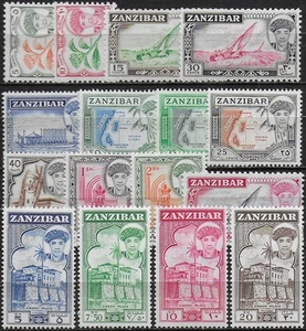 1957 Sansibar Seyyid Sir Abdullah 16v. postfrisch SG Nr. 373/88 - Bild 1 von 1