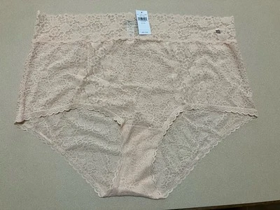 Aerie Pierna Alta Cintura Boybrief Ropa Interior Melocotón Desnudo Encaje XXL Calzoncillos Bragas Nuevo Foto 1 de 4